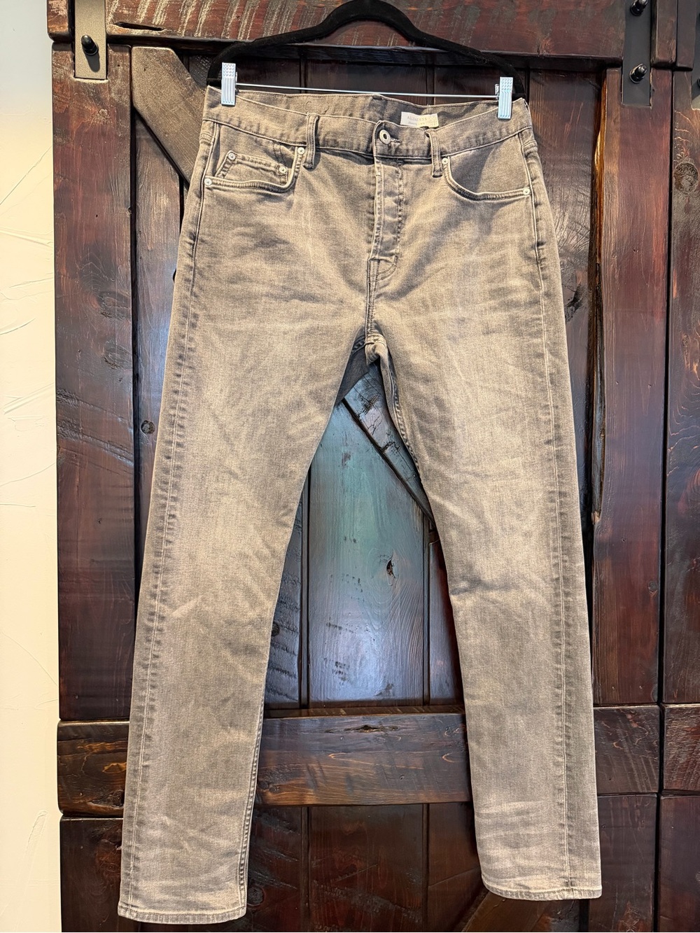 All Saints Cigarette Fit Gray Jeans